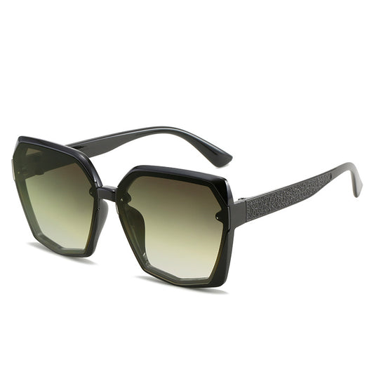 Oversized Hexagonal Sunglasses Vintage Ladies Stylish Women