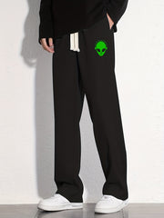 Alien Graphic Print Loose Sweatpants for Men