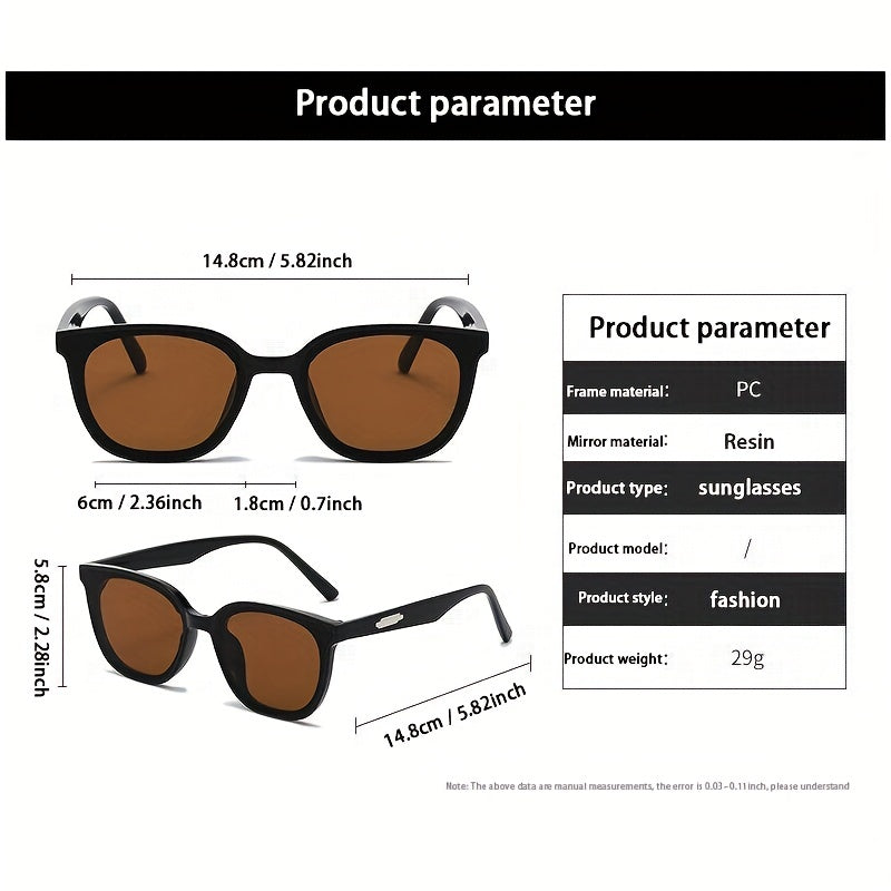 Men's Square Frame Sunglasses UV Protection