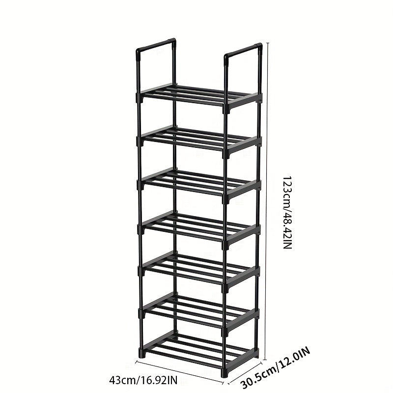 1pc Household Shoe Storage Rack Large Capacity Floor Standing Organizer