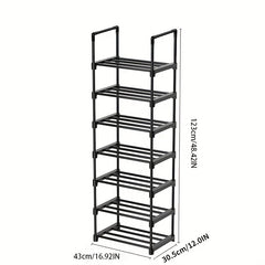1pc Household Shoe Storage Rack Large Capacity Floor Standing Organizer