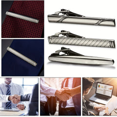 Men's Tie Clips Set for Regular Ties Necktie Business Wedding