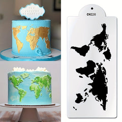Map Shape Cake Stencil 14 X 35cm Cake Decorating Stencils Mold