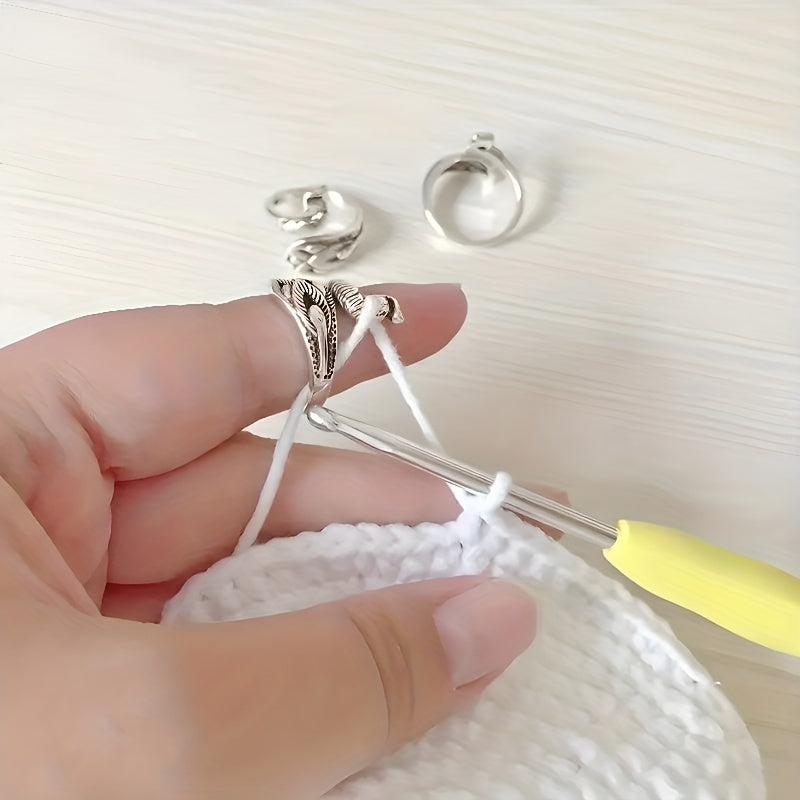 1pc Peacock Crochet Ring Tool for Beginners
