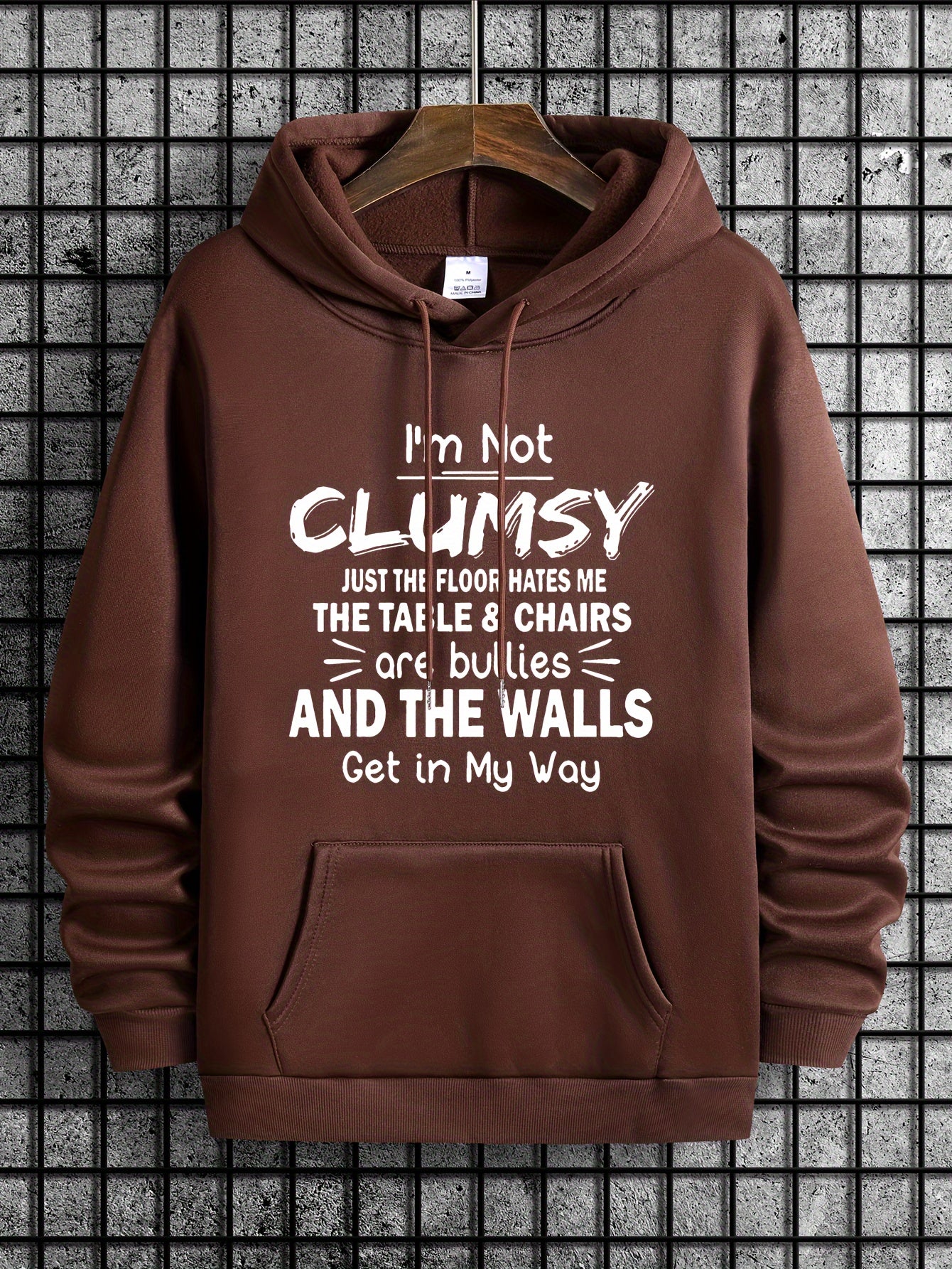 Men's Cozy Print Hooded Sweatshirt for Winter