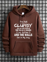 Men's Cozy Print Hooded Sweatshirt for Winter