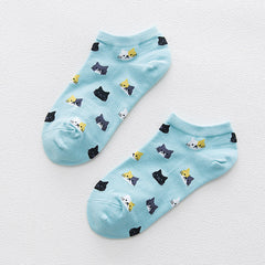 5 Pairs Women's Cat Socks - Funny Claw Ankle Socks