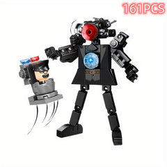Surveillance Sound Toy Toilet TV Monitor Building Blocks