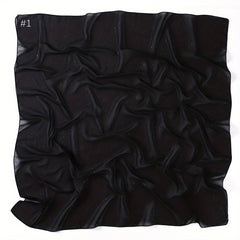 Solid Chiffon Headscarf Lightweight Sunscreen Square Scarf Windproof Headband