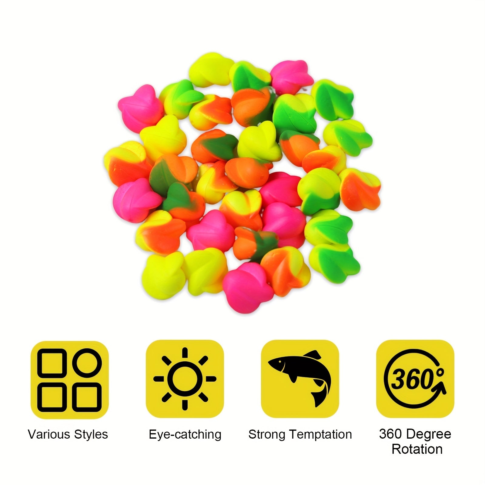 20 50pcs Bright Fishing Floats Durable Lightweight Rigs Bobbers Indicators