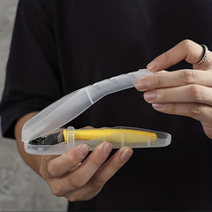 Portable Travel Razor Protector with Hard Case & Cleaning Brush