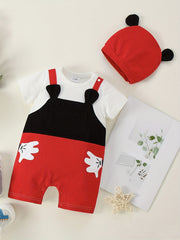 Baby Cotton Block Pocket Front Romper