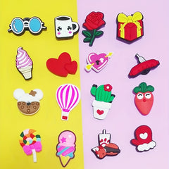 70 Pcs Random PVC Shoe Charms Garden Shoes Wristband Bracelet Docreation