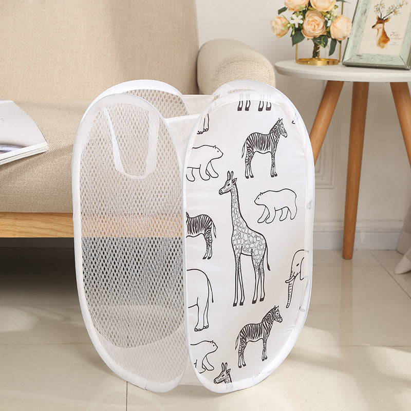 Cute Giraffe Laundry Basket Clothes Hamper Organizer