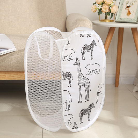 Cute Giraffe Laundry Basket Clothes Hamper Organizer