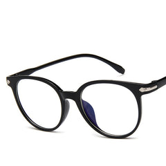 Clear Lens Glasses For Women Men Cat Eye Round PC Frame Eyeglasses
