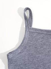 Girl's 3 Piece Ribbed Knit Short Dresses