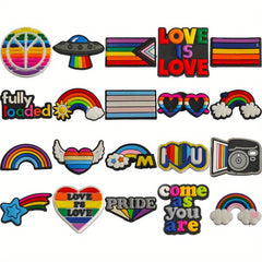 20Pcs Rainbow Charms Accessories Gift for Kids Girls Boys Teens Men Women Adults