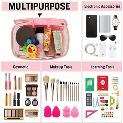 Chenille Letter Bag Makeup Cases Nylon Bag with Zipper