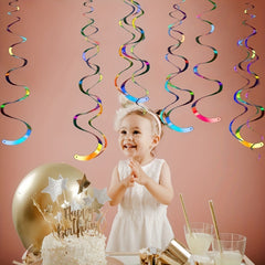 6pcs Ceiling Hanging PVC Pendants for Wedding & Kids Party Decor