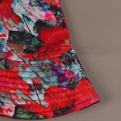 Reversible Bucket Hat Rose Red Abstract Painting Fisherman Cap Lightweight
