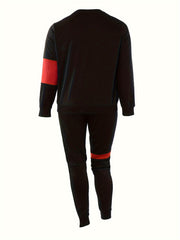 Women's Plus Size Colorblock Sweatshirt & Pants 2 Piece Set