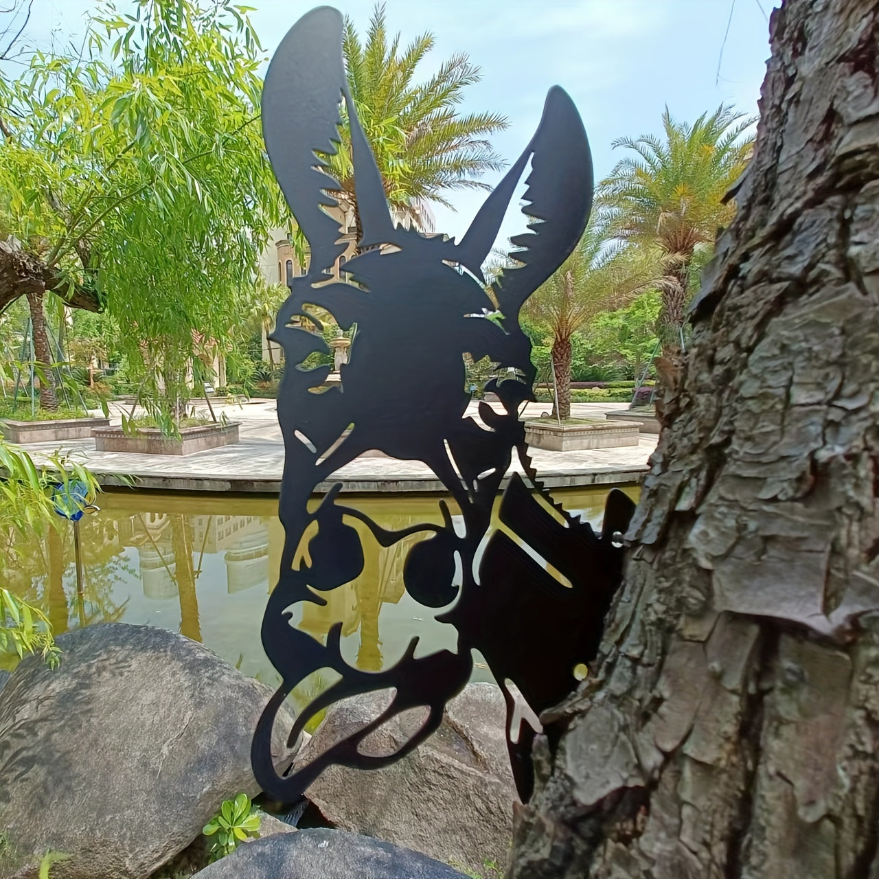 Donkey Tongue Out Silhouette Farmhouse Garden Decor