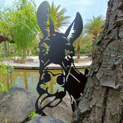 Donkey Tongue Out Silhouette Farmhouse Garden Decor