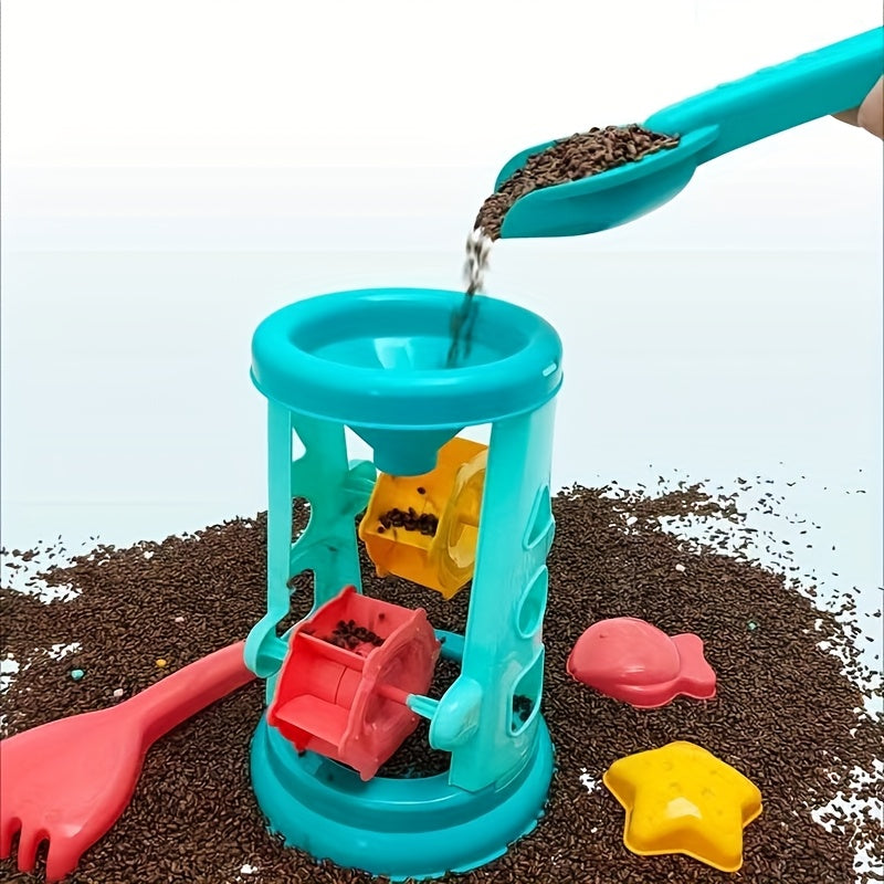 Kids Beach Toy Set Sand Shovel Hourglass Mold - Summer Gift