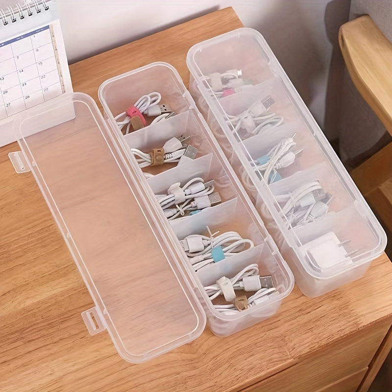 Data Cable Storage Box 5 Grids Waterproof Dustproof