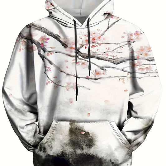 Ink Wash Painting Print Men's Hoodie