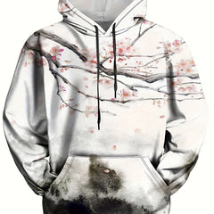 Ink Wash Painting Print Men's Hoodie