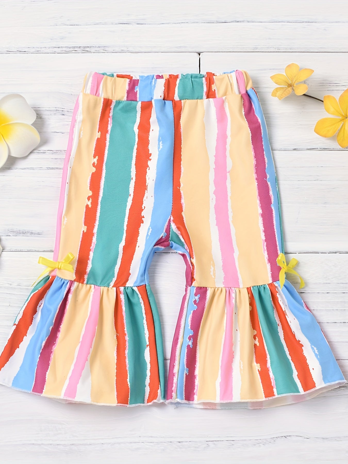 Baby Girl's Colorful Striped Flared Pants
