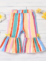 Baby Girl's Colorful Striped Flared Pants