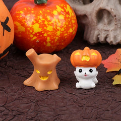 8pcs Halloween Mini Ornaments Rabbit Ghost Cat Dollhouse Toy