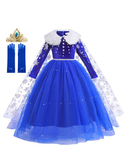 Ice Queen Cosplay Costume - Princess Dress with Cloak