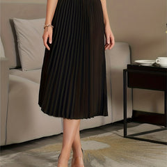 Pleated High Waist Casual Skirt for Women