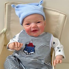 20 Inch Simulative Reborn Doll Soft Cloth Body Hand Painted Hair Birthday Gift