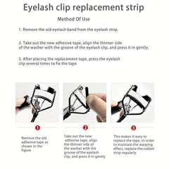 10 Refills Eyelash Curler for Women - Lifts Lashes - Long Lasting Natural Look