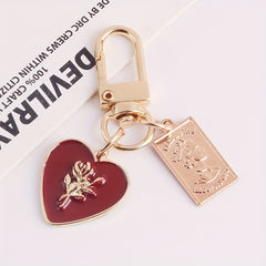 Rose Flower Tassel Keychain Purse Bag Car Charm Pendant Gift