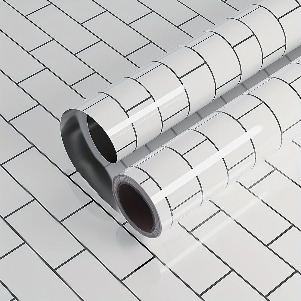 Glossy Self-adhesive Waterproof Wall Paper for Kitchen Living Room