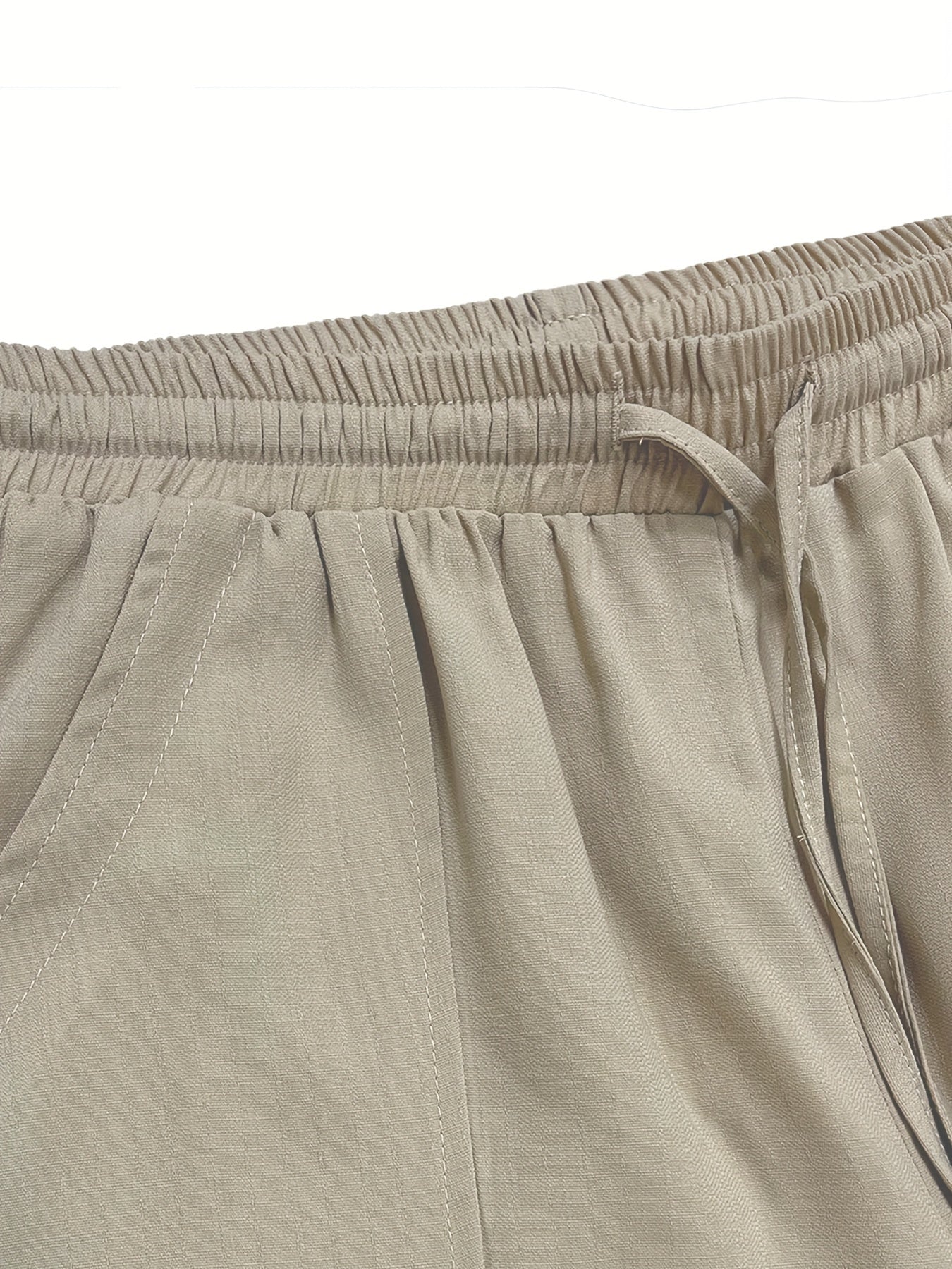 Drawstring Waist Loose Pants Casual Patched Pocket Pants