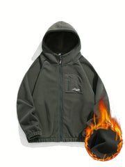 Polar Fleece Thermal Casual Jacket Zip Up Windproof Coat