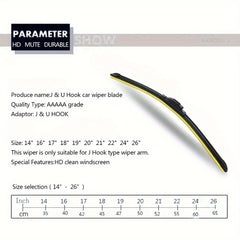 Universal Frameless Car Wiper Blade Silica Gel Windshield Wiper