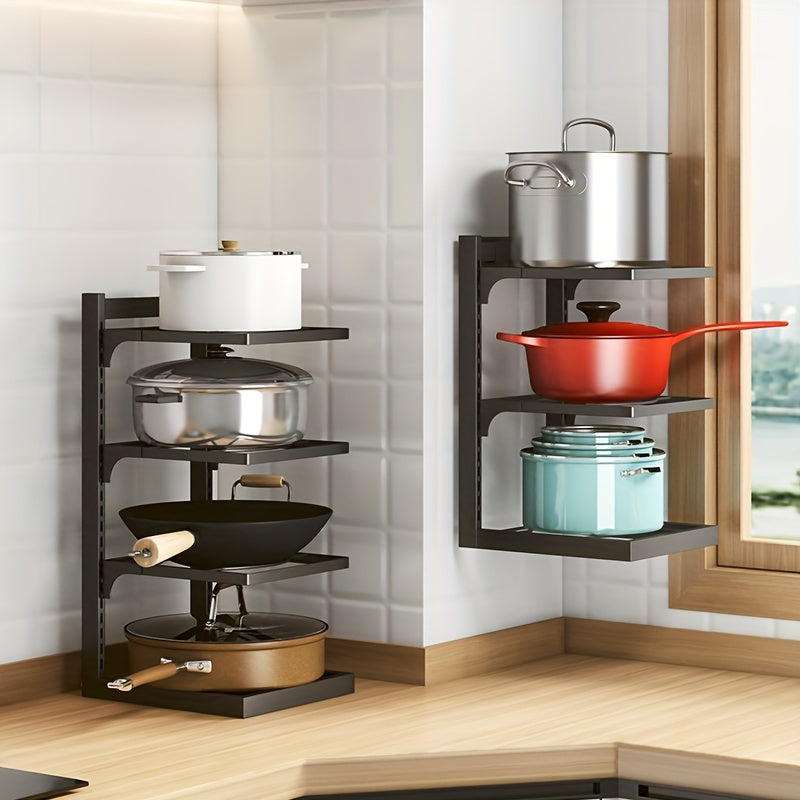Adjustable Pot Lid Rack Cookware Holders Organizer