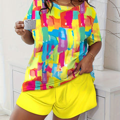 Tie Dye Tee & Shorts Pajama Set
