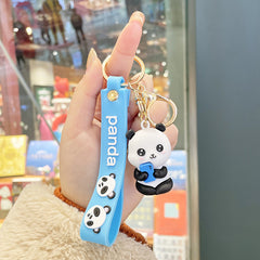 PVC Panda Keychain Pendant Cartoon Animal Bag Key Chain Keyring Ornament