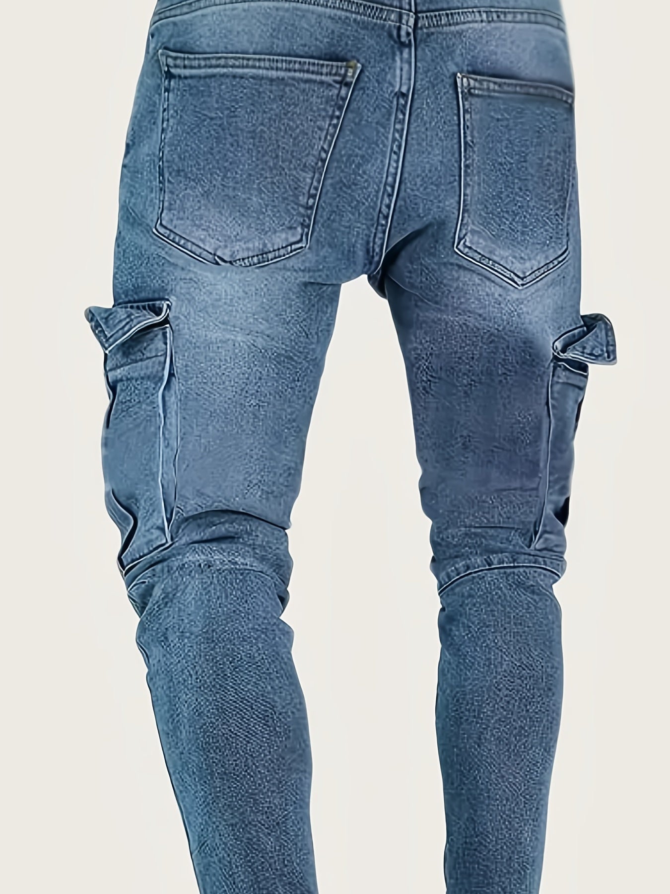Slim Fit Jeans Mens Casual Street Style High Stretch Denim Pants