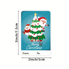 250 Christmas Holiday Decoration Stickers Santa Claus Snowman Gift