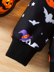 Baby Girls Halloween Top Pumpkin Graphic Sweatshirt